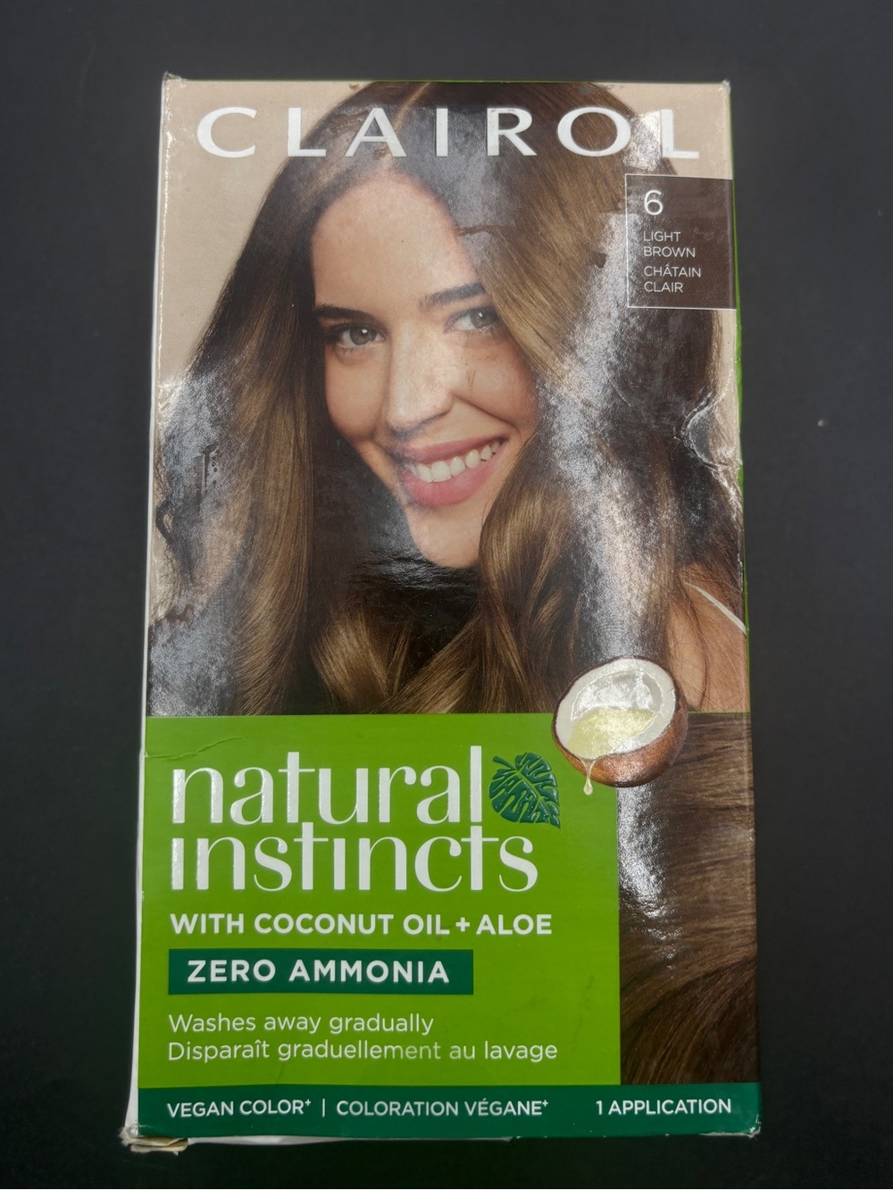 Clairol Natural Instincts Demi-Permanent Hair Dye 6G Light Golden Brown Sealed